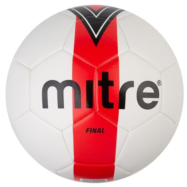 White-Red-Black - Front - Mitre Final Soccer Ball