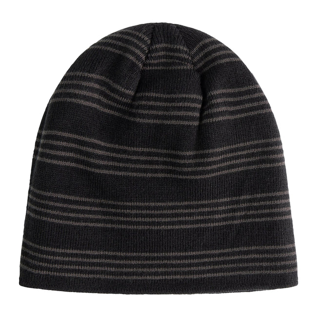 Black - Back - Canterbury Striped Beanie