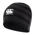 Black - Side - Canterbury Striped Beanie
