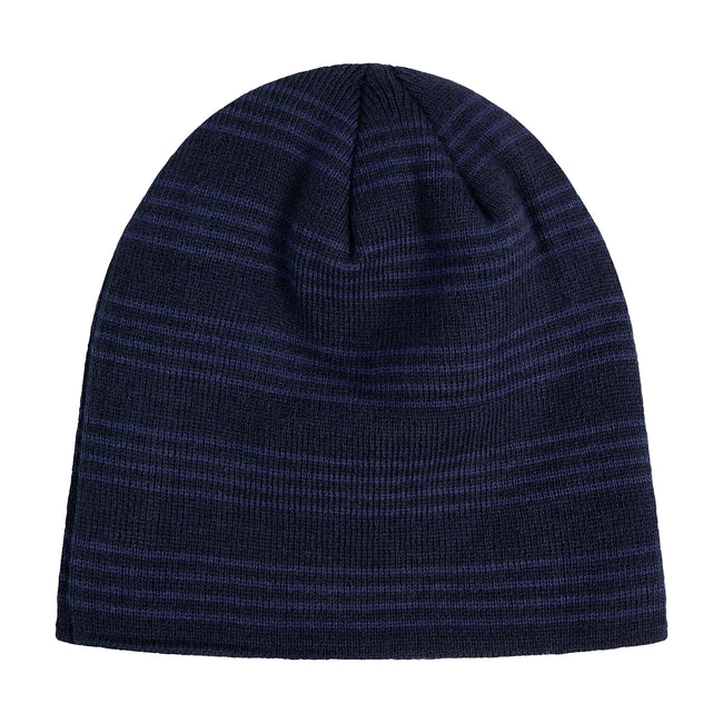 Navy - Back - Canterbury Striped Beanie