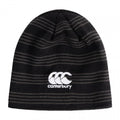 Black - Front - Canterbury Striped Beanie