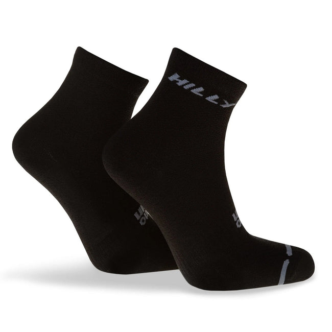 Black-Gray - Back - Hilly Mens Active Ankle Socks