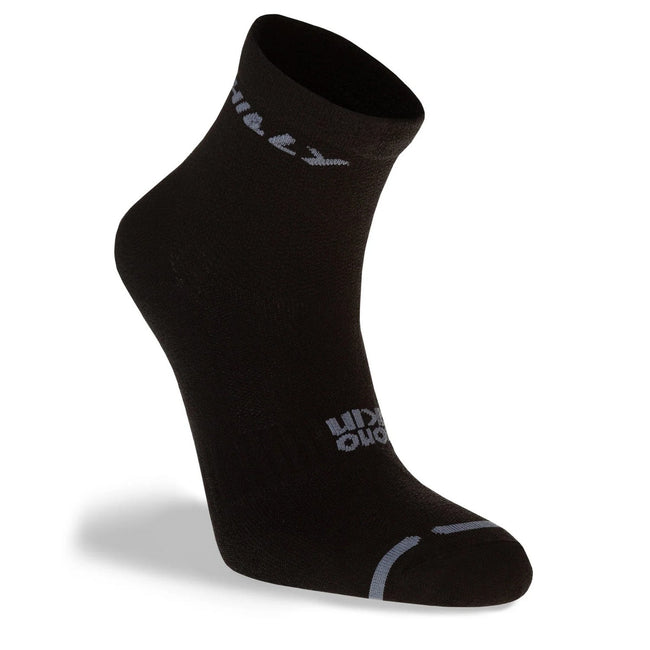 Black-Gray - Side - Hilly Mens Active Ankle Socks