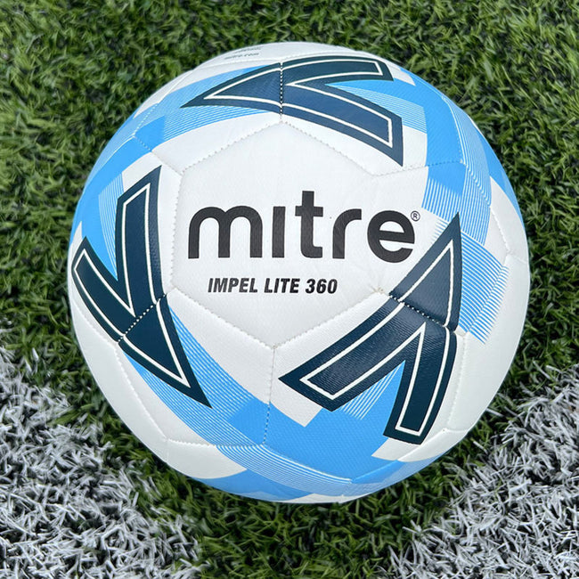 White-Blue-Black - Back - Mitre Impel Lite 360 Soccer Ball