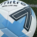 White-Blue-Black - Side - Mitre Impel Lite 360 Soccer Ball