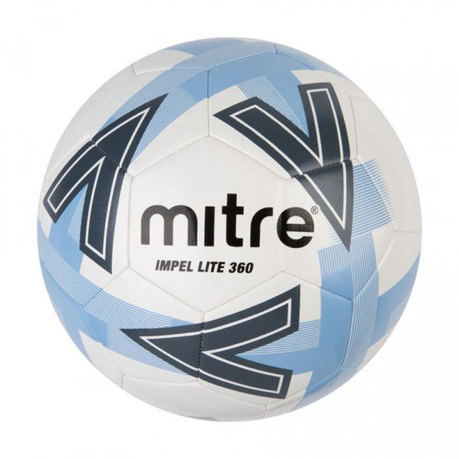 White-Blue-Black - Front - Mitre Impel Lite 360 Soccer Ball