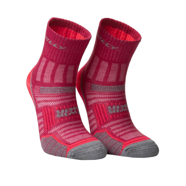Magenta - Front - Hilly Mens Double Layered Ankle Socks