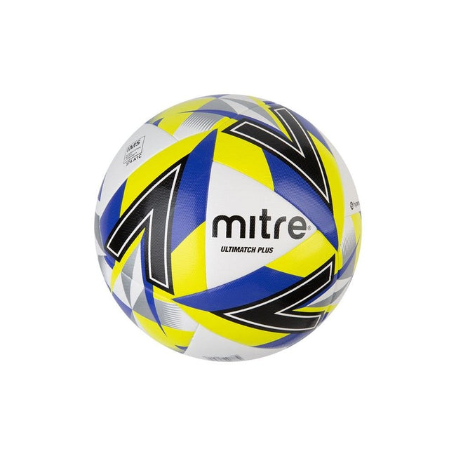 White-Black-Blue - Back - Mitre Ultimatch Max Soccer Ball