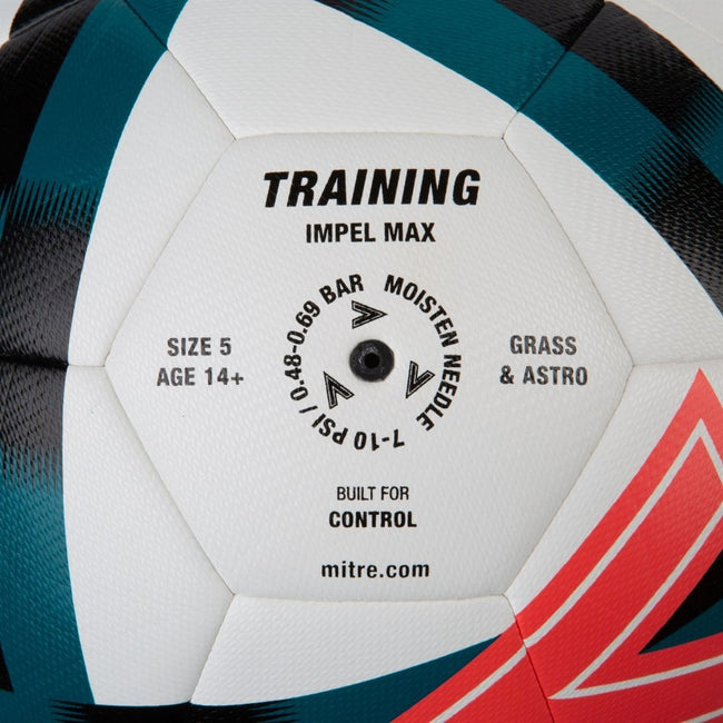 White-Red-Black - Pack Shot - Mitre Impel Max Soccer Ball