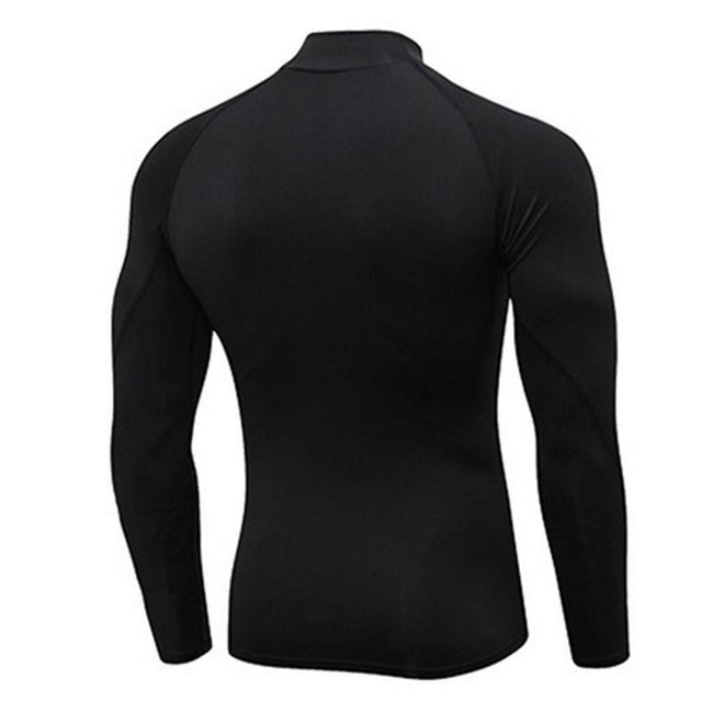 Black - Back - Carta Sport Mens Long-Sleeved Base Layer Top
