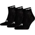 Black-White - Front - Head Mens Quarter Socks (Pack of 3)
