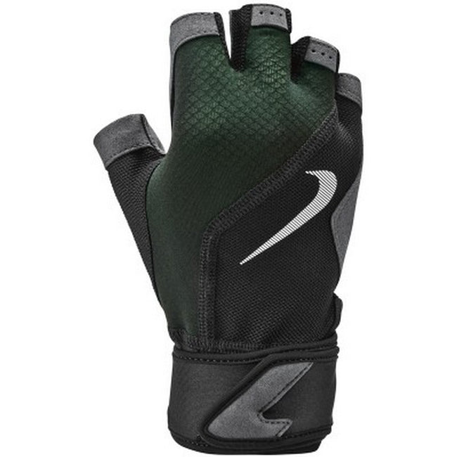 Black-Gray - Front - Nike Mens Premium Fingerless Gloves