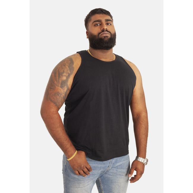 Black - Back - Duke Mens Fabio-1 Muscle Vest