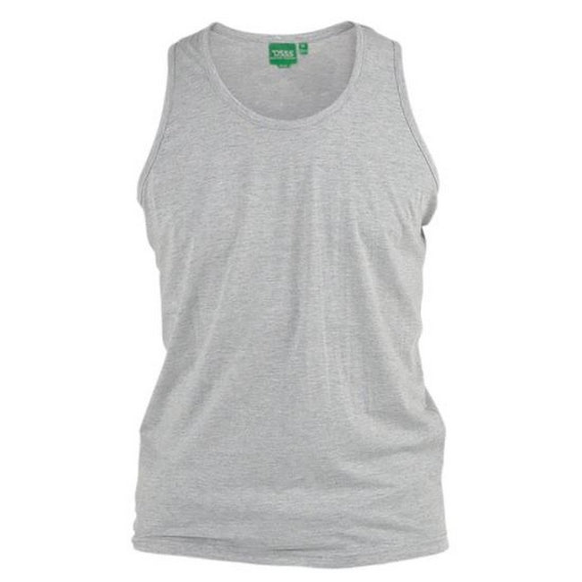 Gray Melange - Front - Duke Mens Fabio-1 Muscle Vest