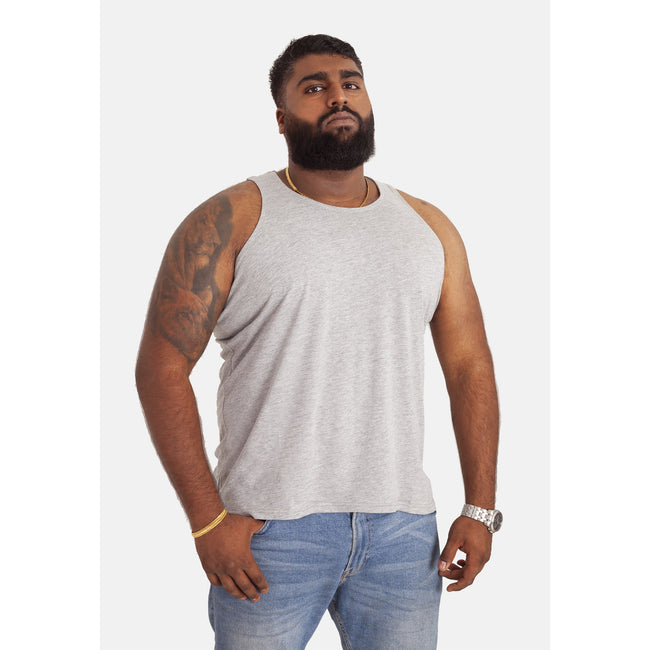 Gray Melange - Back - Duke Mens Fabio-1 Muscle Vest