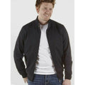 Black - Back - Duke Mens Windsor Kingsize Cotton Harrington Jacket