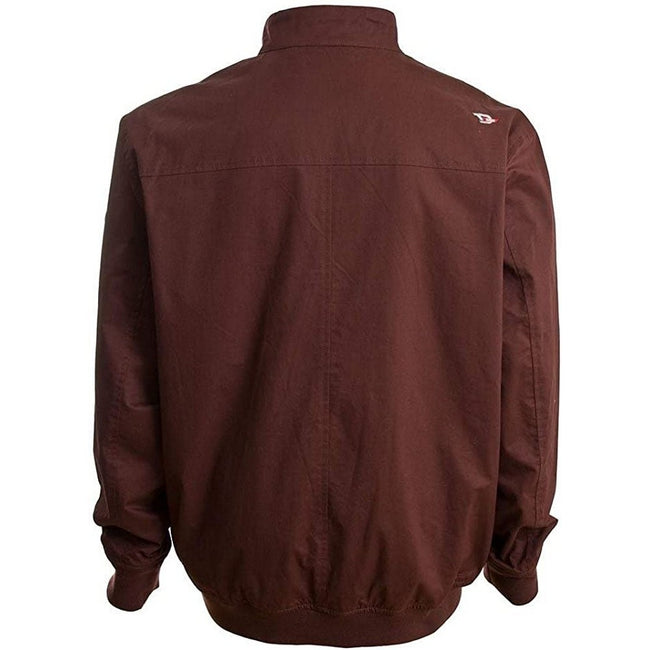 Burgundy - Back - Duke Mens Windsor Kingsize Cotton Harrington Jacket