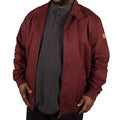 Burgundy - Side - Duke Mens Windsor Kingsize Cotton Harrington Jacket
