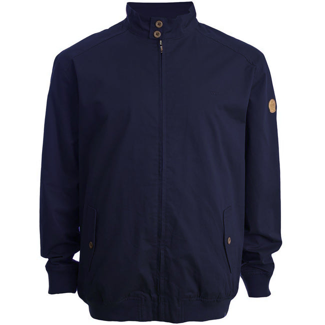 Navy - Front - Duke Mens Windsor Kingsize Cotton Harrington Jacket