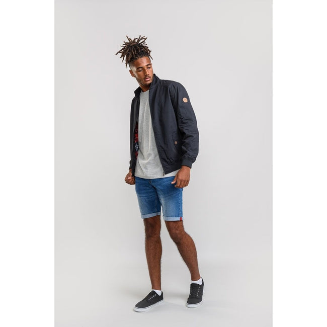 Navy - Back - Duke Mens Windsor Kingsize Cotton Harrington Jacket