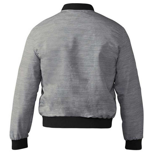 Gray - Back - Duke Mens Lou Lined Kingsize Bomber Jacket