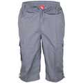 Gray - Front - Duke Mens Mason Kingsize Cargo Capri Shorts