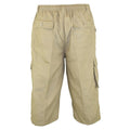 Sand - Side - Duke Mens Mason Kingsize Cargo Capri Shorts