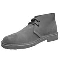 Gray - Back - Roamers Mens Real Suede Unlined Desert Boots