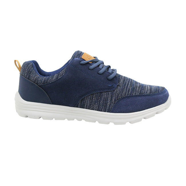 Navy - Back - Dek Mens Memory Foam Sneakers
