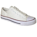 White - Front - Dek Womens-Ladies Canvas Sneaker Shoe
