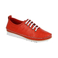Red - Front - Mod Comfys Womens-Ladies Flexi Softie Leather Sneakers
