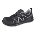 Black-Gray - Front - Grafters Mens Safety Trainers
