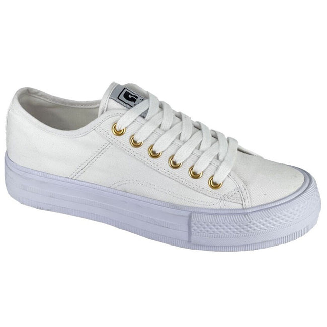 White - Front - Rdek Womens-Ladies Canvas Sneakers