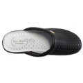 Black - Back - Rdek Womens-Ladies Leather Clogs