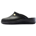 Black - Pack Shot - Rdek Womens-Ladies Leather Clogs