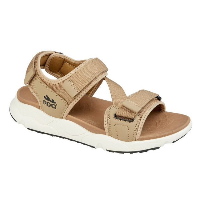 Beige - Front - PDQ Mens Webbed Sports Sandals