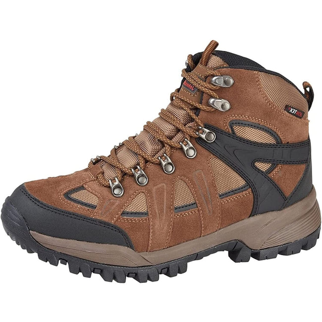 Brown-Tan - Back - Johnscliffe Mens Andes Hiking Boots