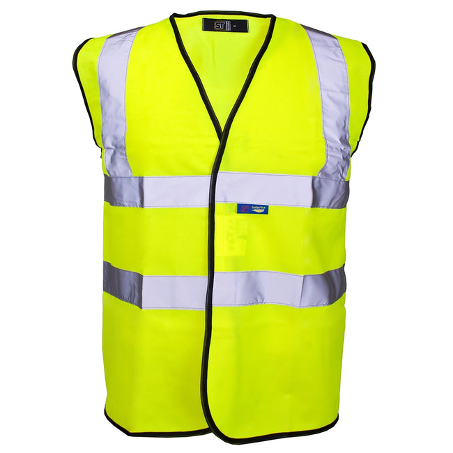 Fluorescent Yellow - Back - Grafters Hi-Visibility Waistcoat
