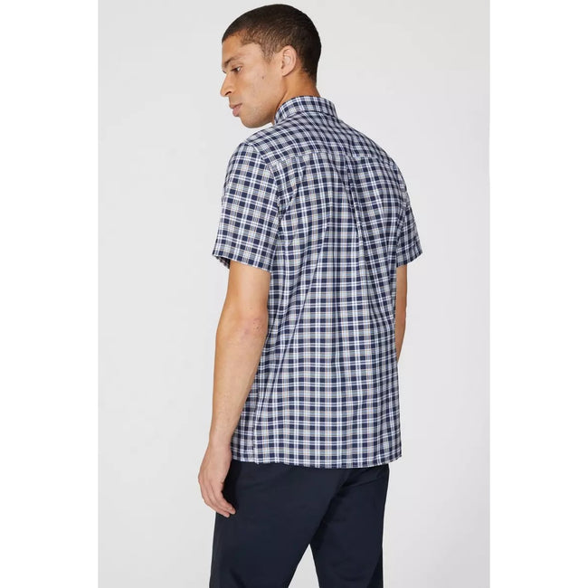Gold - Back - Maine Mens Checked Shirt