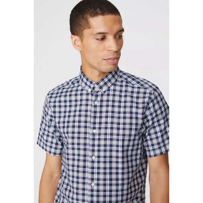 Gold - Side - Maine Mens Checked Shirt
