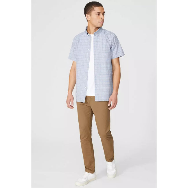 Navy - Lifestyle - Maine Mens Mini Check Shirt