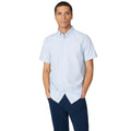 Pale Blue - Front - Maine Mens Mini Check Shirt