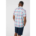 Navy - Back - Maine Mens Checked Shirt