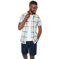 Orange - Front - Maine Mens Checked Shirt