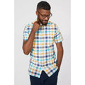 Orange - Side - Maine Mens Checked Shirt