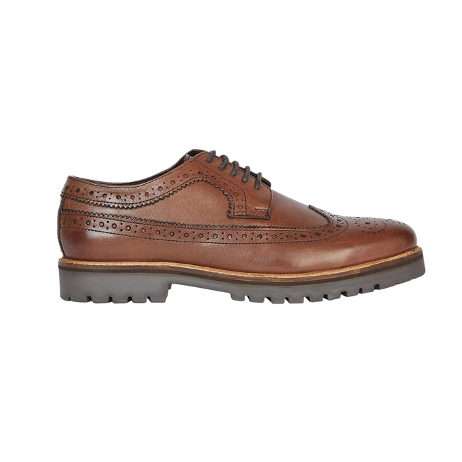 Tan - Front - Debenhams Mens Harris Leather Brogues