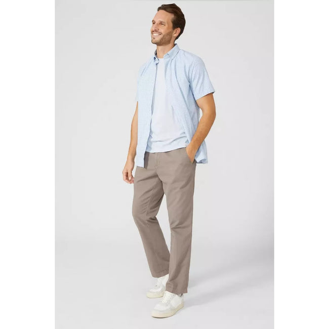 Blue - Pack Shot - Maine Mens Checked T-Shirt