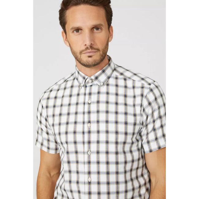 Navy - Lifestyle - Maine Mens Classic Checked Shirt