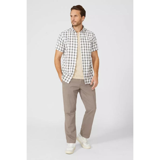 Navy - Pack Shot - Maine Mens Classic Checked Shirt