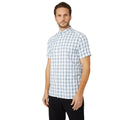 Mid Blue - Front - Maine Mens Classic Checked Shirt